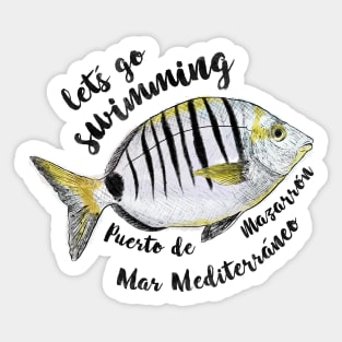 Sargo Picudo - Mediterranean Fish Sticker